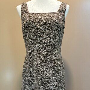 Leopard print linen maxi dress